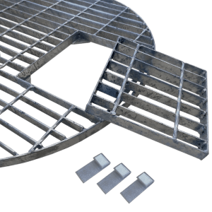 Intergarden Abdeckgitter Ø 90 cm Verzinkt bis 250 kg Belastbar für Brunnen Becken & Wasserspiele