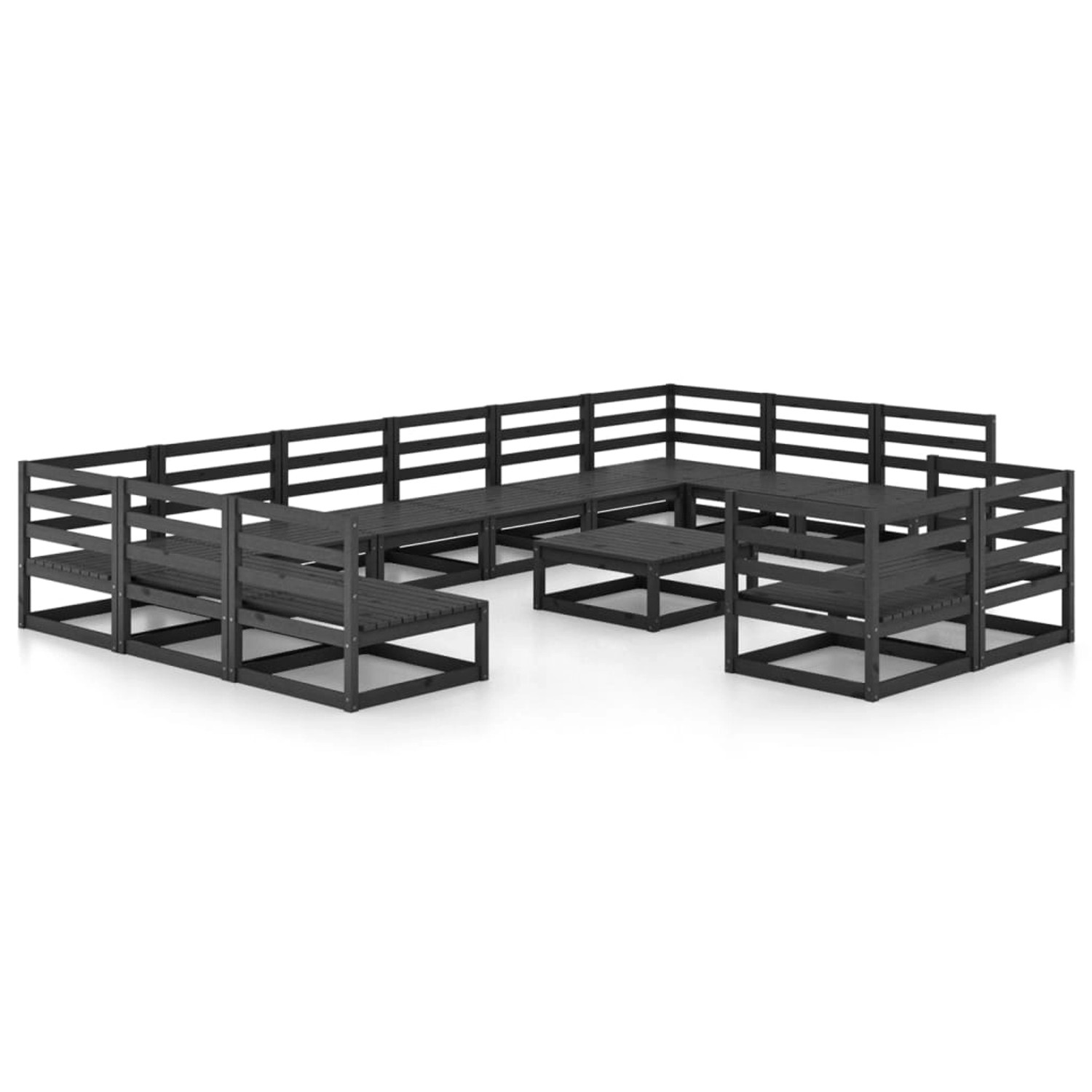 vidaXL 13-tlg Garten-Lounge-Set Massivholz Kiefer Modell 13 günstig online kaufen