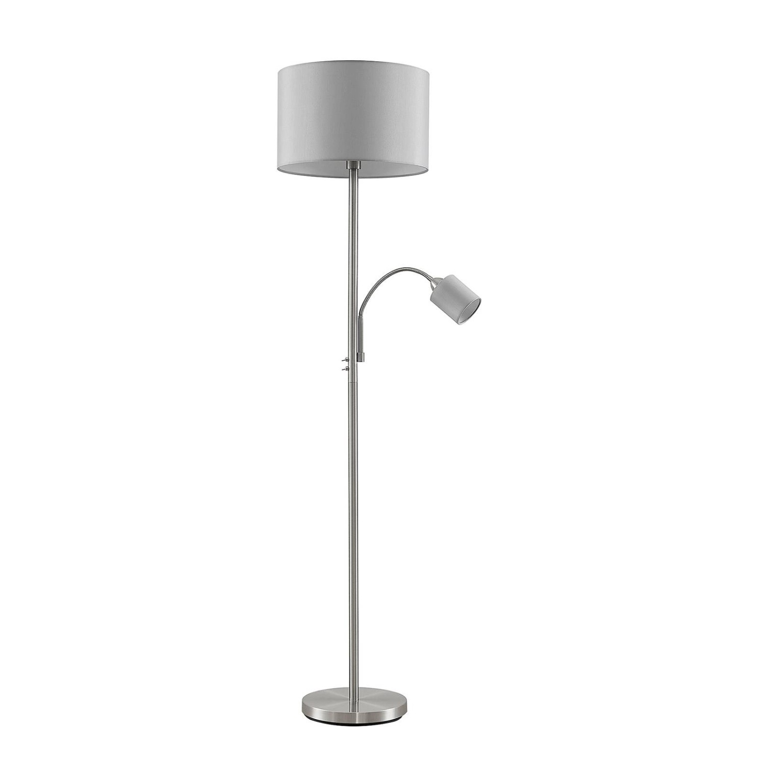 Lindby Stehlampe Colima 9626810 Modern in Alu aus Metall 2-flammig E27 Wohnzimmerleuchte