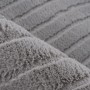 Detailansicht: Silberner Lalee Teppich Comfort 501, Kurzflor mit 3D-Effekt.