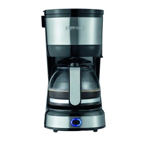 Severin Filterkaffeemaschine KA 4808 in Schwarz/Edelstahl mit Glaskanne, Slim-Design für aromatischen Kaffee.