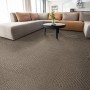 Beige Teppichfliesen Bern 50x50 cm, schalldämmend und selbstliegend im Wohnraum.