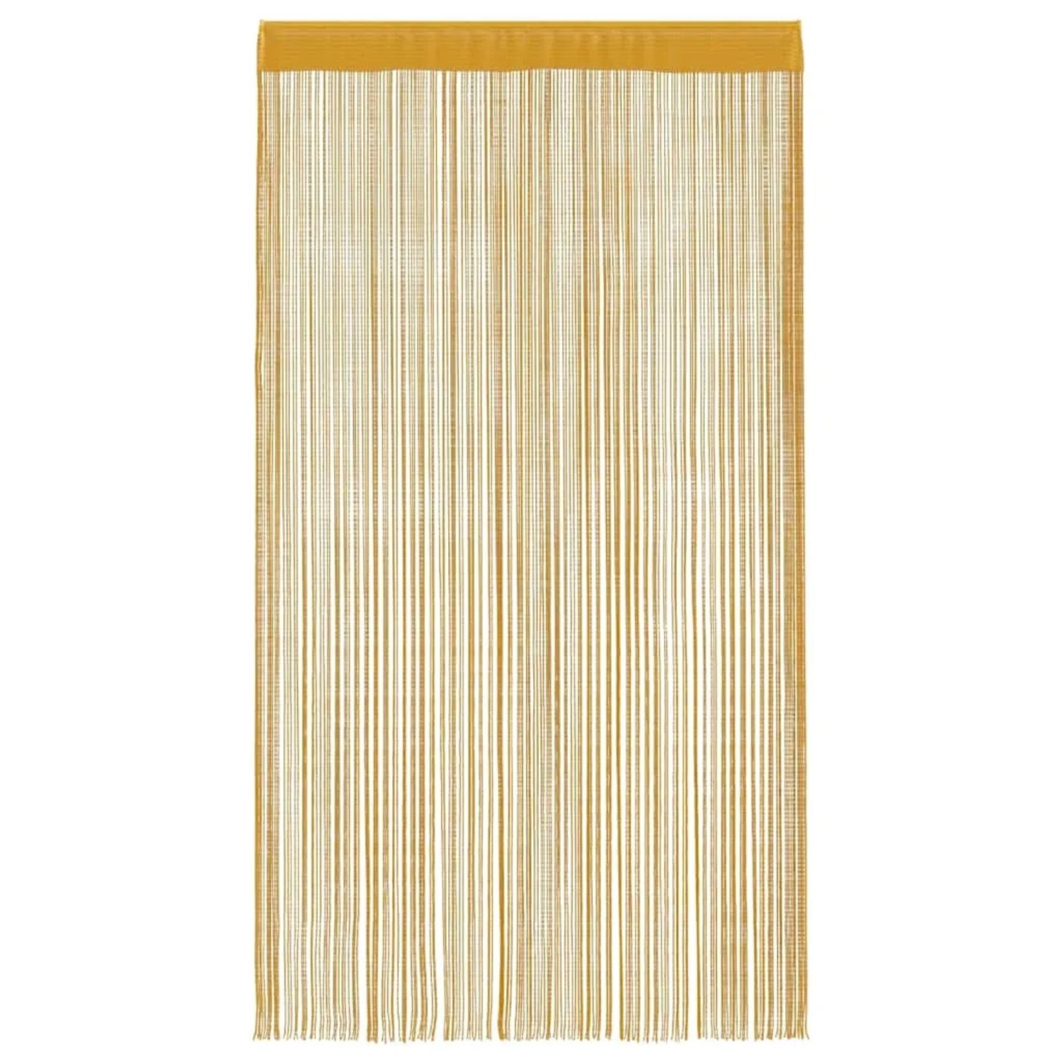 vidaXL Fadenvorhänge 2 Stk Golden 100x250 cm 4102035_4