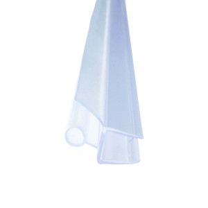 Transparente Bagnoxx Schleiflippendichtung mit Schlauch (1m) für 8mm Glas, Dusche abdichten.