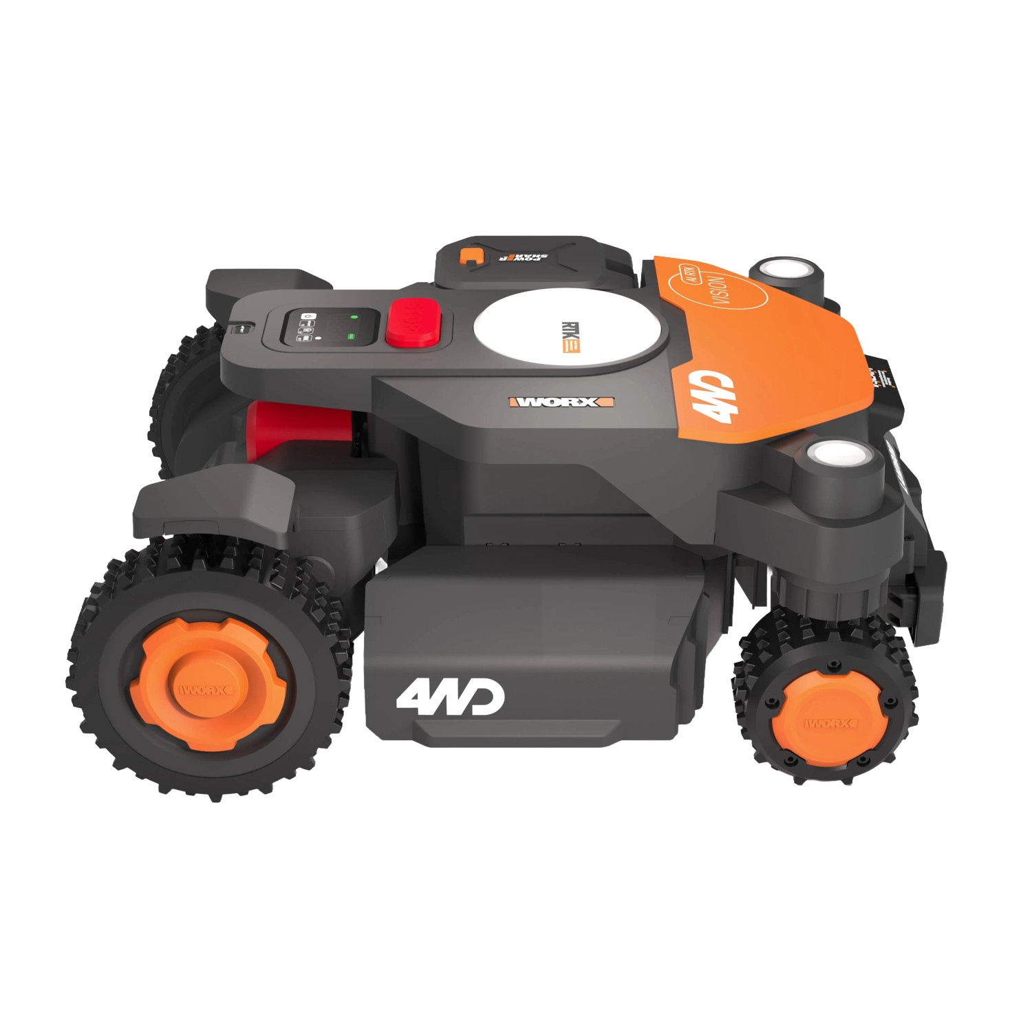 Worx Mähroboter WR340E M600 4WD Landroid Vision Cloud, Allrad-Modell ohne Begrenzungskabel.