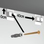 Artiteq Befestigungsset für Click Rail Bilderschiene, Montage an der Decke mit Schraube und Dübel.