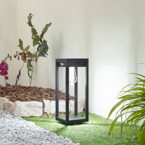 Lindby LED Smart Home Wegbeleuchtung Garten Enea 10020220 Dimmbar mit Bewegungsmelder Modern in Schwarz aus Aluminium 1-flammig