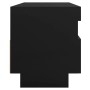 Schwarzer TV-Schrank mit LED-Beleuchtung, 100x35x40 cm, für Wohnzimmer.