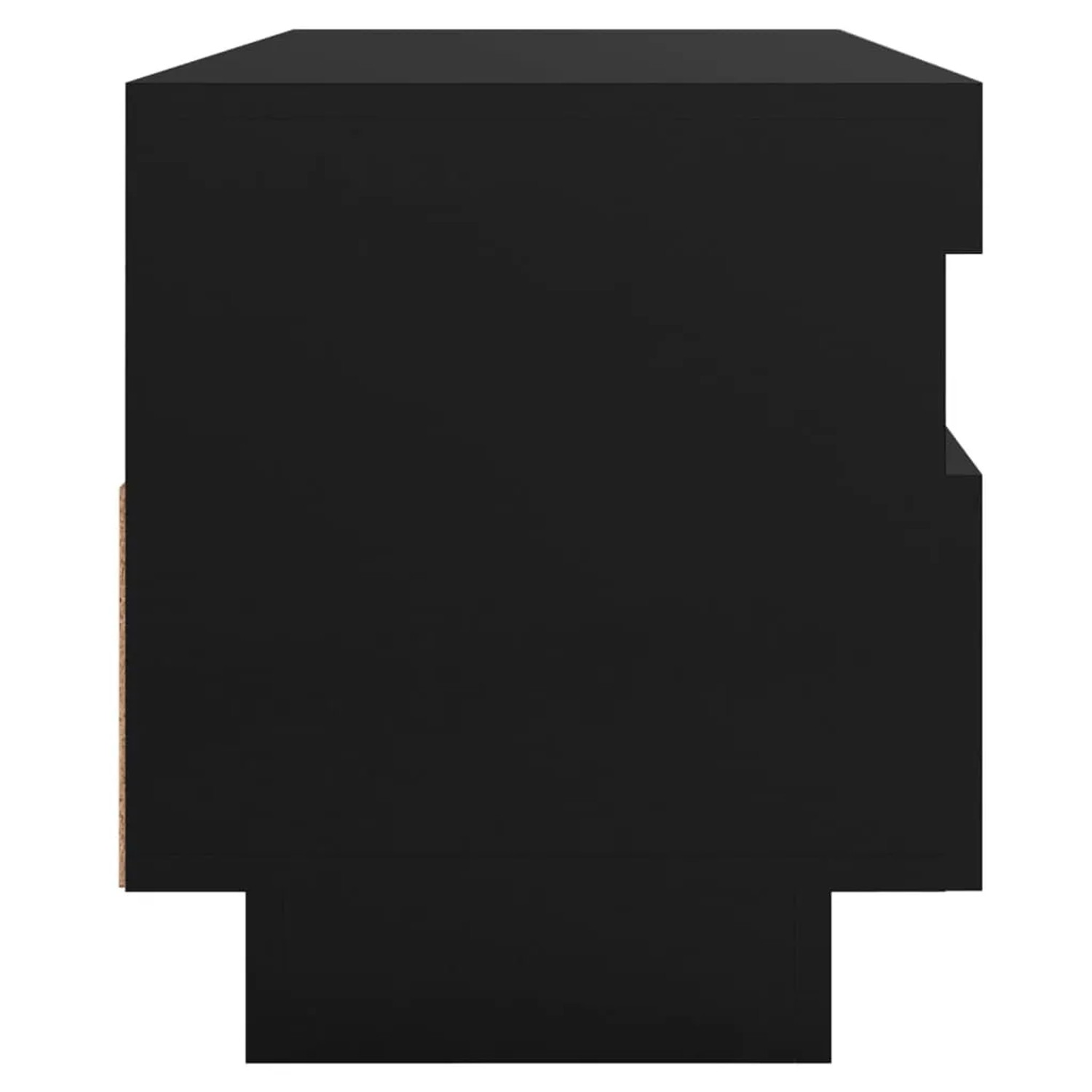 Schwarzer TV-Schrank mit LED-Beleuchtung, 100x35x40 cm, für Wohnzimmer.