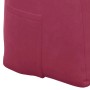 Weinrotes Samt-Rückenkissen mit praktischer Seitentasche. Weicher Stoff, ideal für Sofa oder Bett. Kissen.