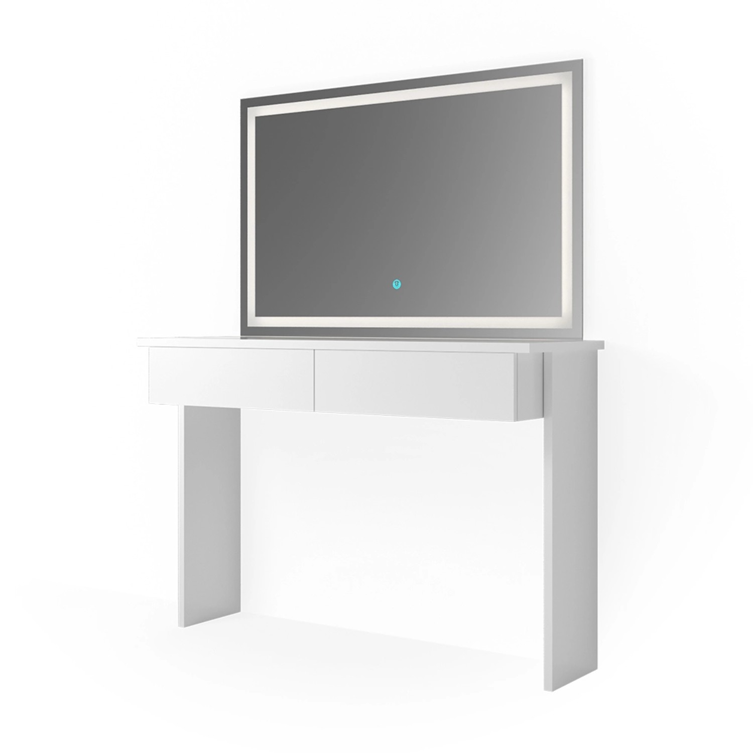 Vicco Schminktisch Azur Weiß 120 cm mit LED-Spiegel günstig online kaufen