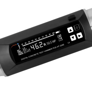 PCE Instruments Betonprüfhammer HT 224E mit Digitalanzeige zur Betonfestigkeitsprüfung.