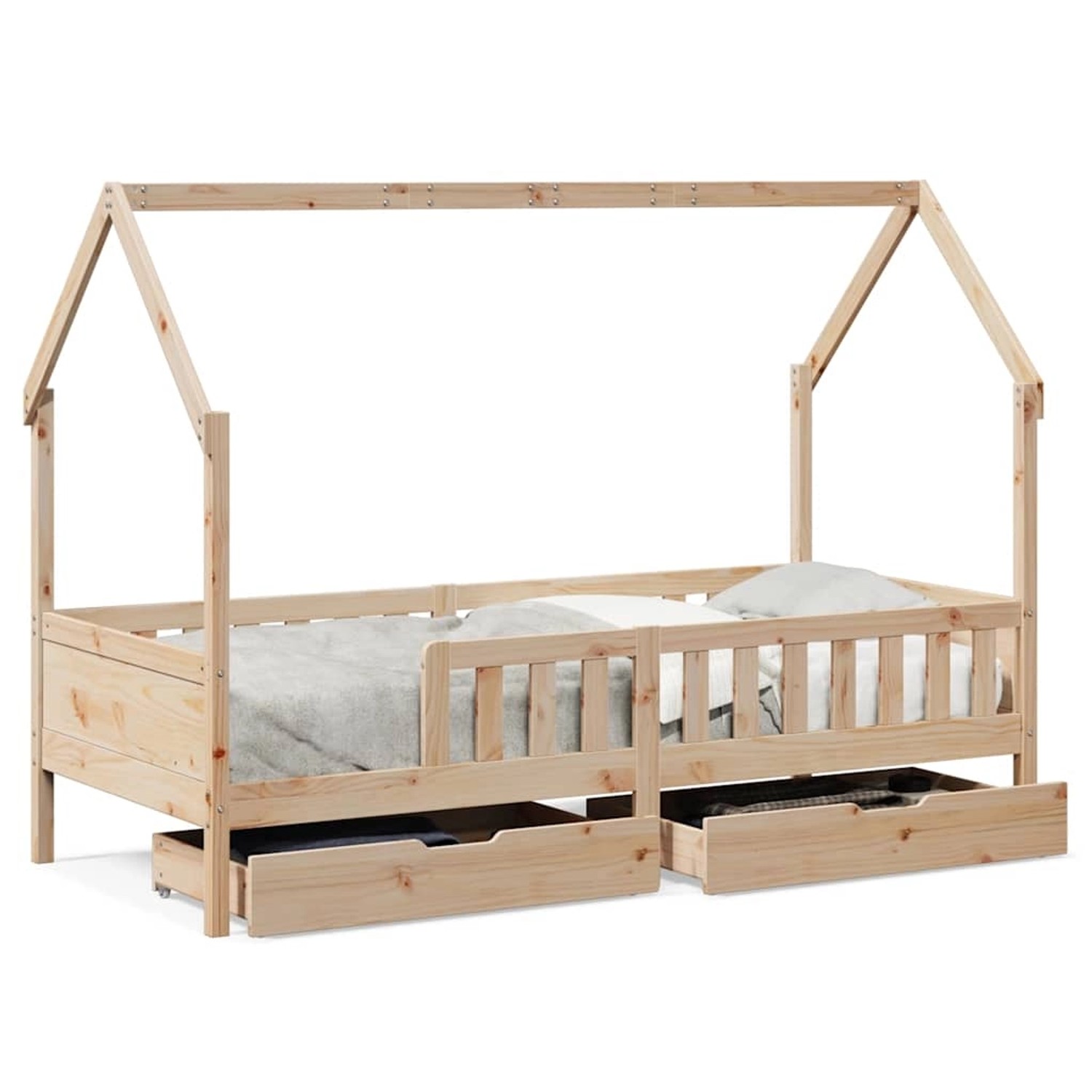 vidaXL Kinderbett mit Schubladen 80x200 cm Massivholz Kiefer 3302035 günstig online kaufen