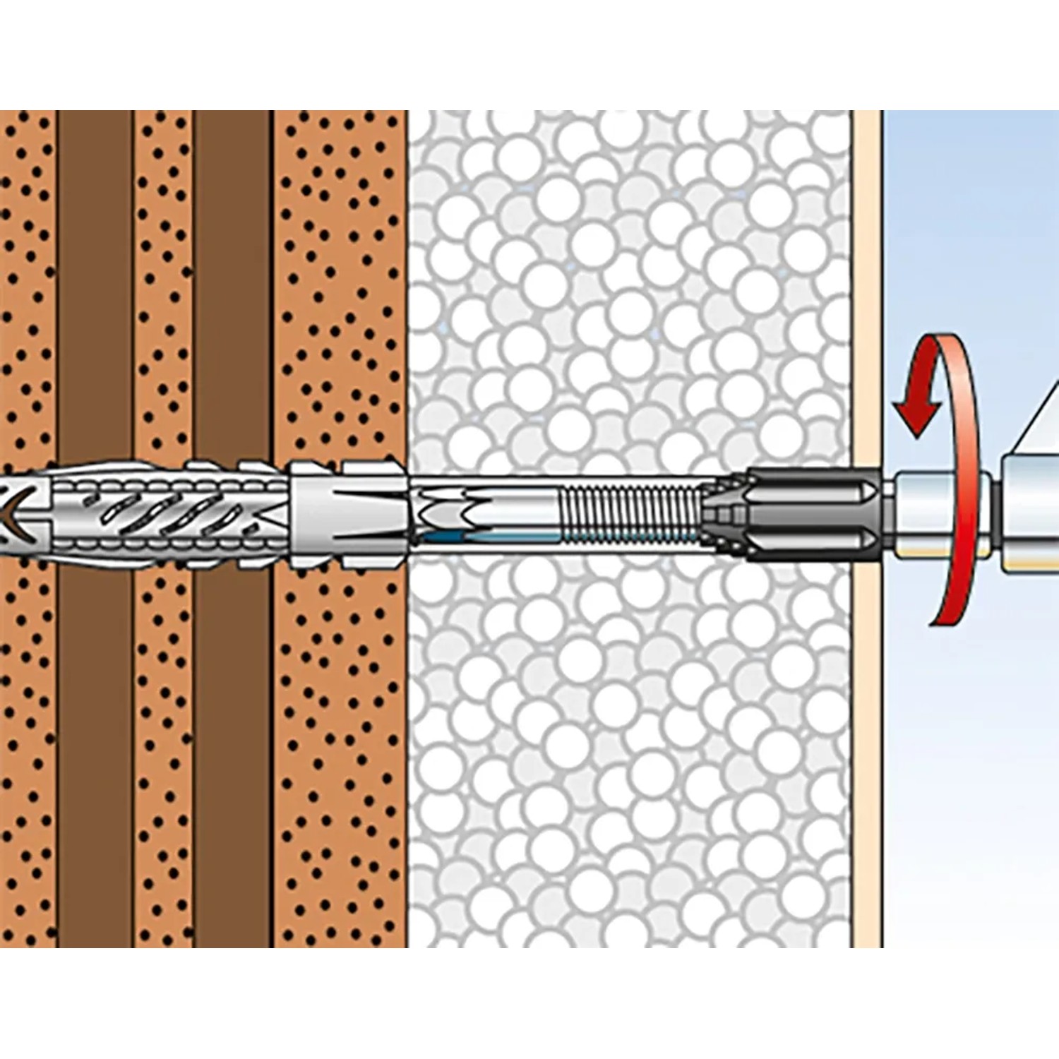 Fischer Thermax 10/140 Dübel zur wärmebrückenfreien Befestigung in gedämmten Fassaden, 2 Stück.