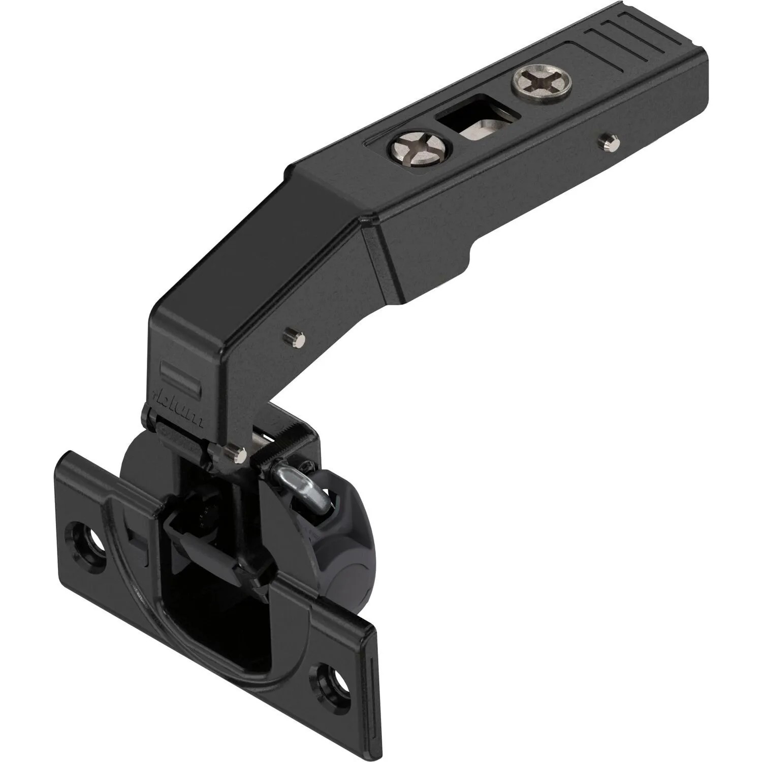 Blum Stollenscharnier Clip Top Blumotion 95 Grad mit Feder Onyx Schwarz Schrauben