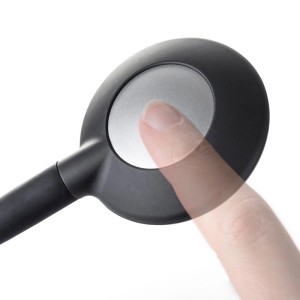 SOTECH JUNKER Lighting LED Bettleuchte Leseleuchte LUCE Schwarz mit Flexiblem Leuchtenarm und Touchsensor