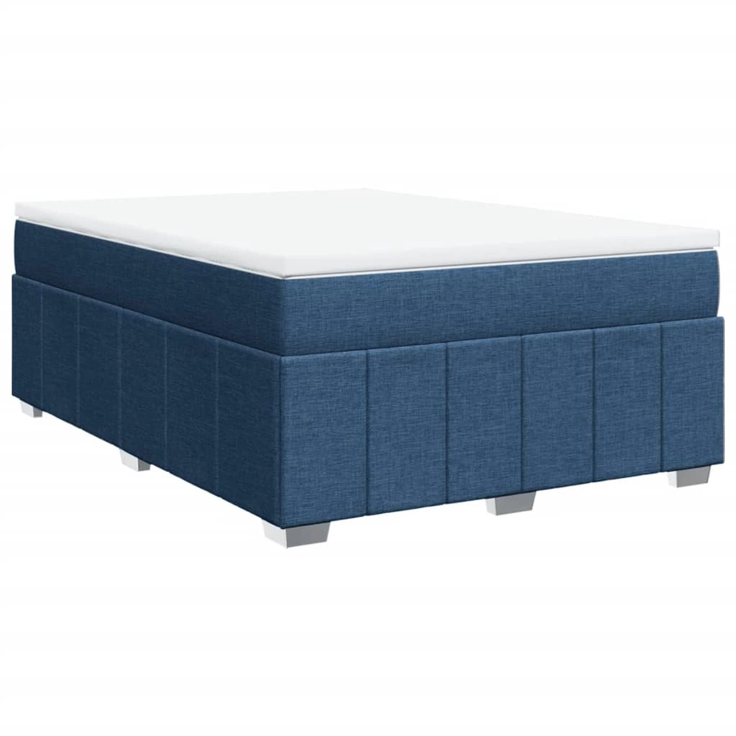 vidaXL Boxspringbett mit Matratze Blau 160x200 cm Stoff 3285490 günstig online kaufen