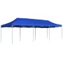 Blaues vidaXL Faltzelt 3x9 m, Pop-Up Partyzelt für Outdoor-Events und Sonnenschutz.