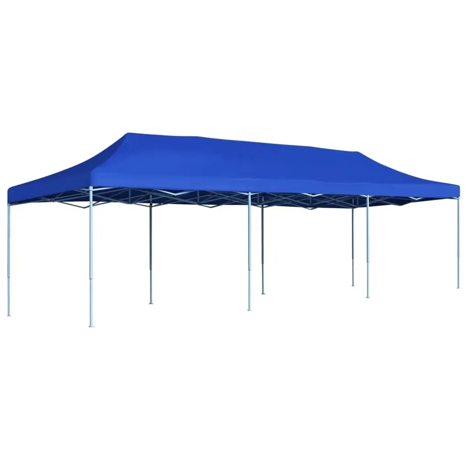 Blaues vidaXL Faltzelt 3x9 m, Pop-Up Partyzelt für Outdoor-Events und Sonnenschutz.