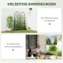 Outsunny Rankgitter 2er-Set, schwarz, als Pflanzenstütze und dekorativer Sichtschutz im Garten.