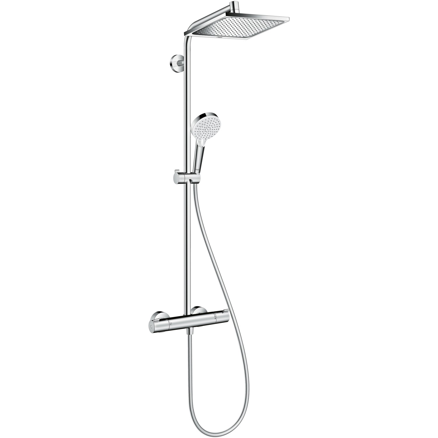 Hansgrohe Duschsystem Crometta E 240 mm mit Thermostat Weiß-Chrom