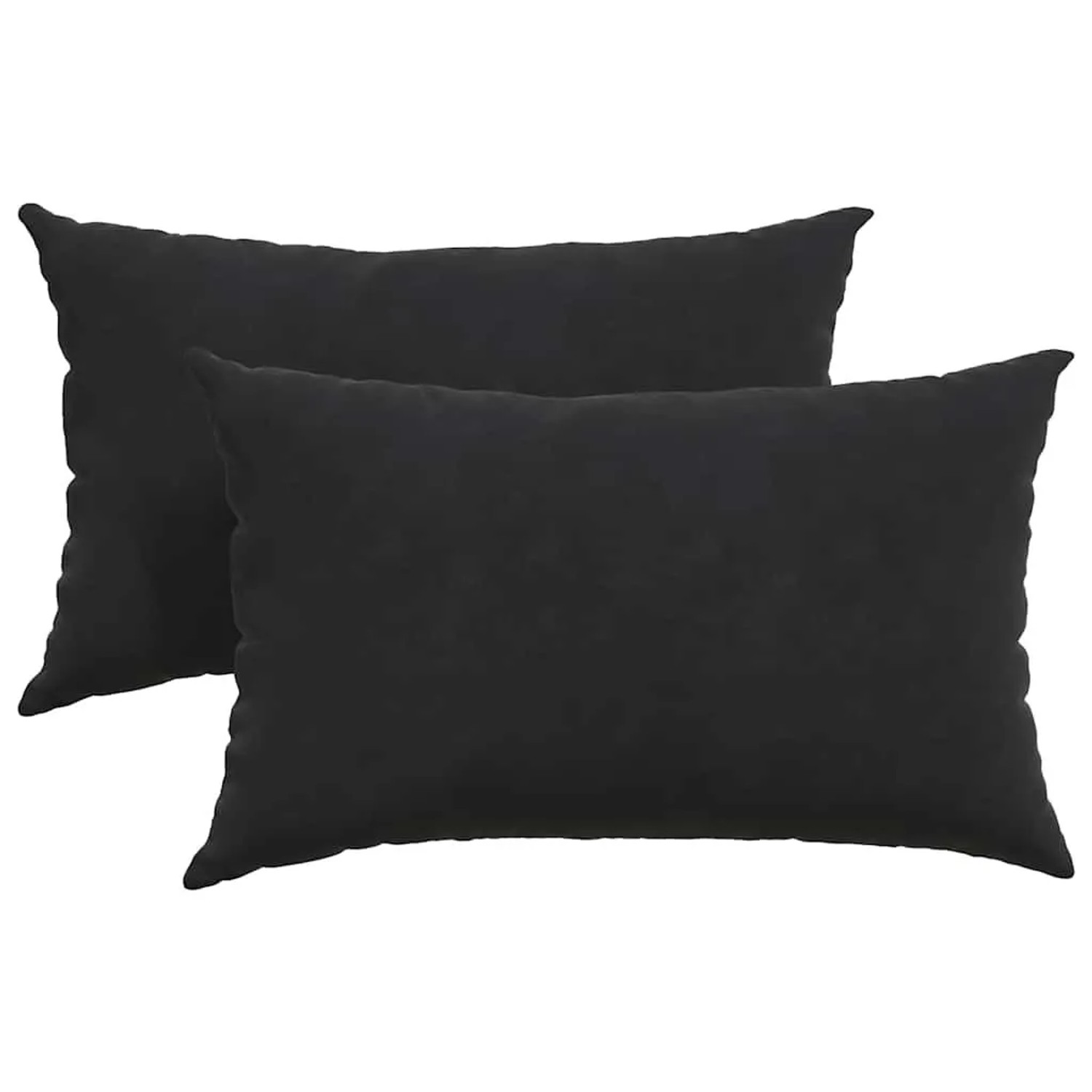 vidaXL Sofakissen 2 Stück Schwarz 50 x 30 cm Cordstoff 42013633