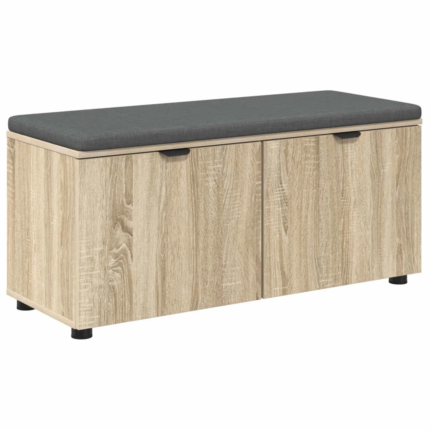 vidaXL Flurbank mit Kissen mit Regal Sonoma-Eiche 100 x 38 x 46 cm 891490