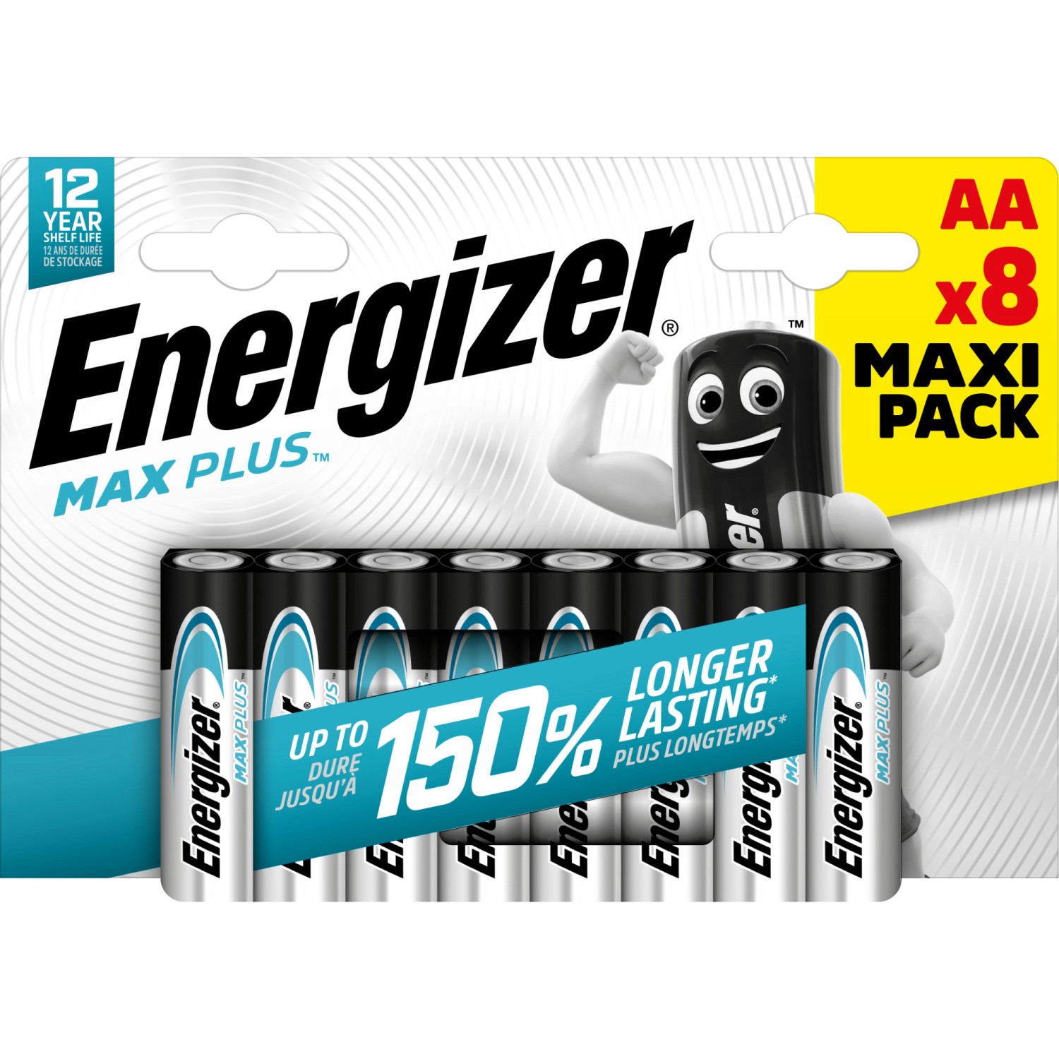 Energizer Alkaline Batterie Max Plus AA Mignon 8 Stück