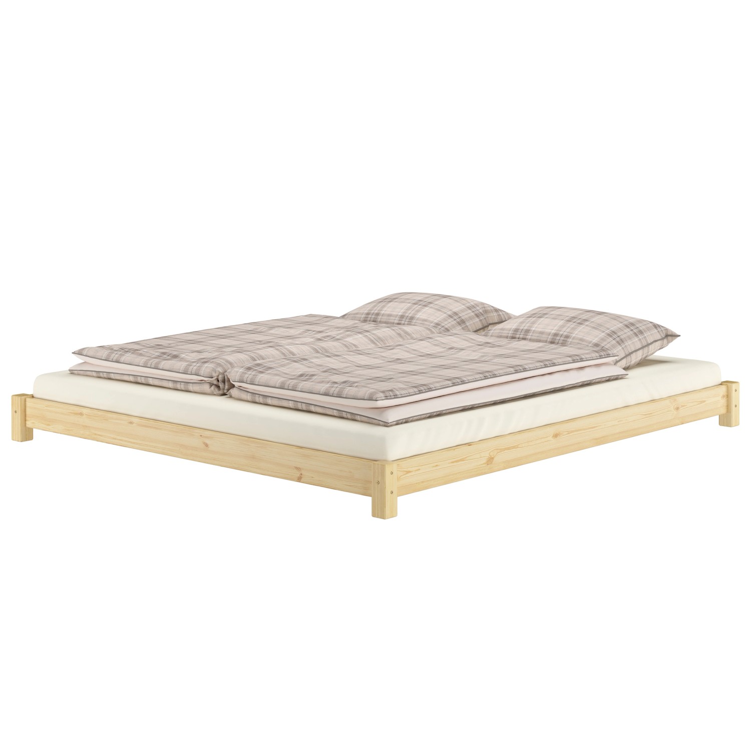 Erst-Holz Flaches Ehebett Bodenbett Doppelbett 180 x 200 Kiefer Modell 51 o günstig online kaufen