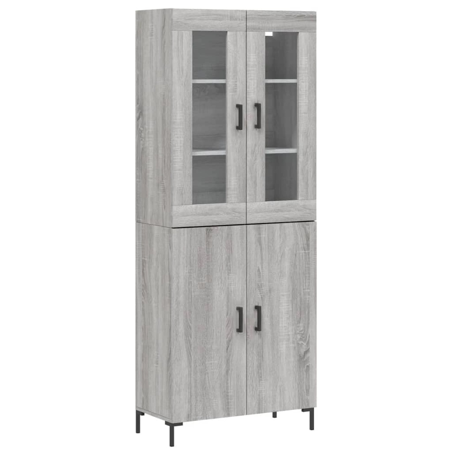 vidaXL Highboard Grau Sonoma 69,5x34x180 cm Holzwerkstoff 3198215 günstig online kaufen