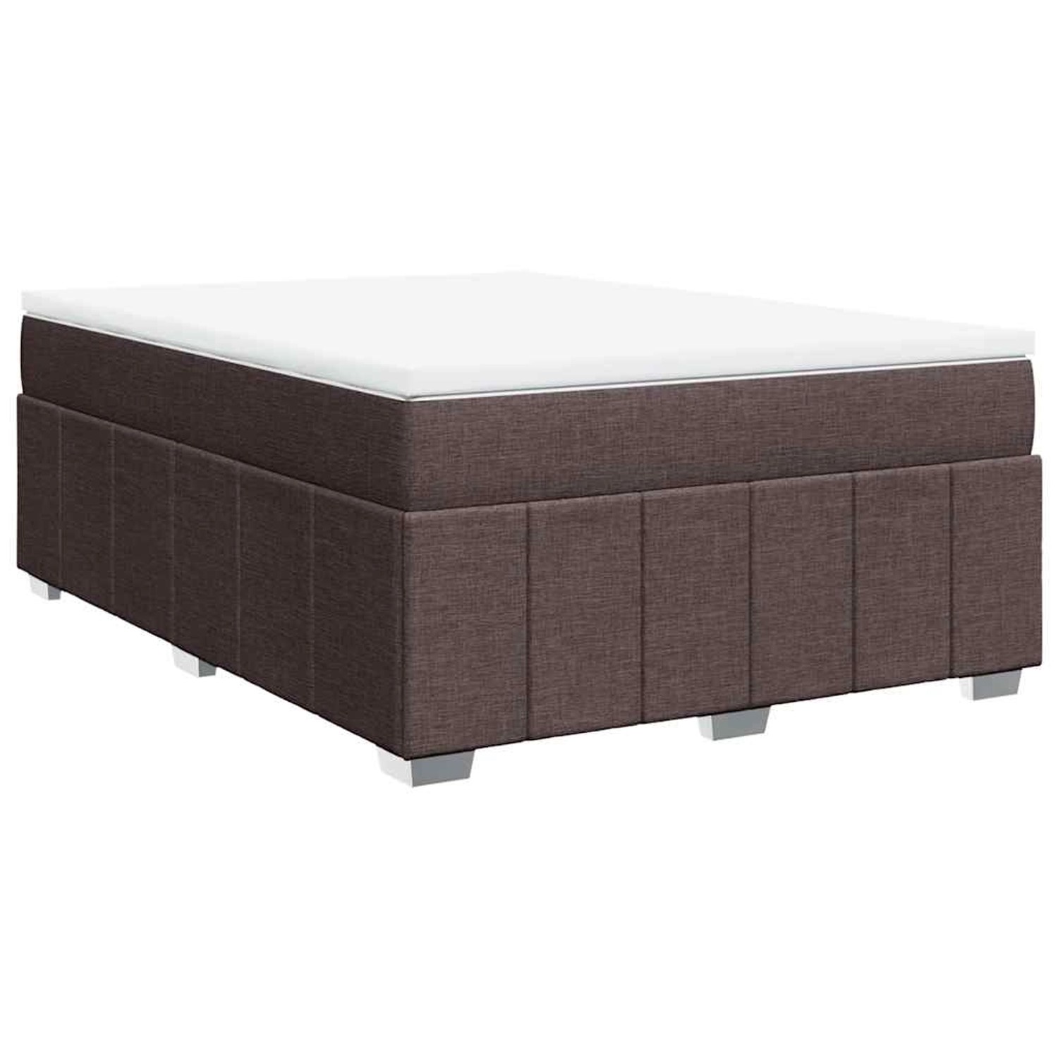 vidaXL Boxspringbett mit Matratze Dunkelbraun 140x190 cm Stoff 3285473 günstig online kaufen