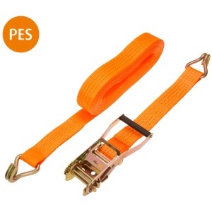 Conacord Spanngurt Pro PES Ratsche 2 Spitzhaken 50 mm Länge 12 m Orange 2-teilig