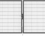 Doppeltor Flexo Plus, 300x180 cm, anthrazit, mit Pfosten. Gartenzaun-Tor aus Stahl mit Doppelstabmatte.