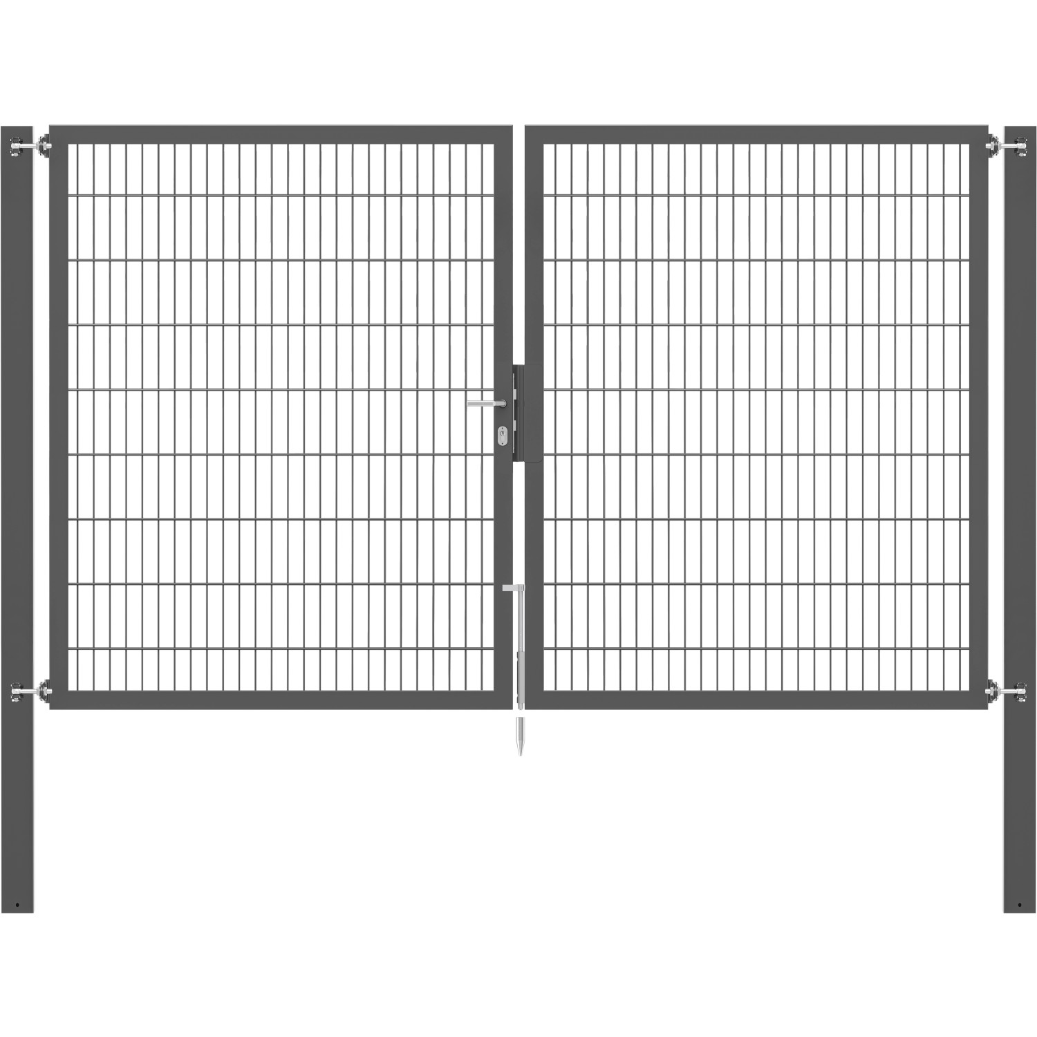 Doppeltor Flexo Plus 300 cm x 180 cm Pfosten 100 cm x 100 cm Anthrazit