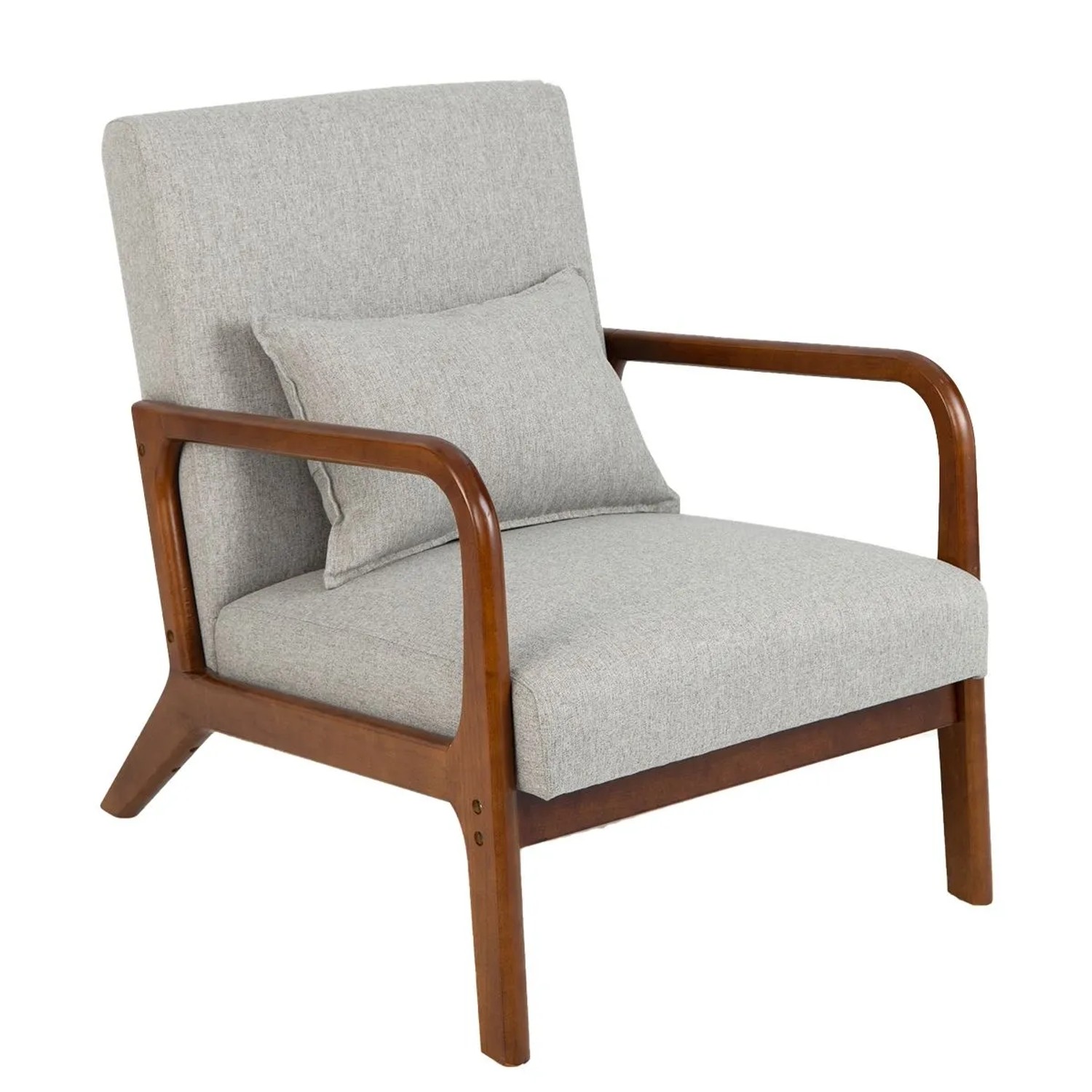 Costway Sessel Wohnzimmer Loungesessel Gepolstert Grau