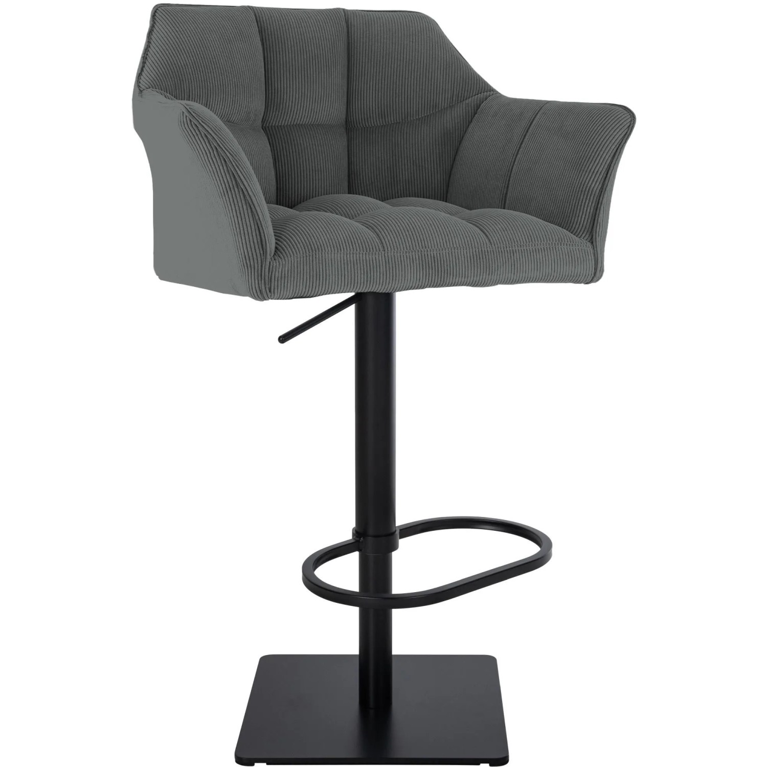 CLP Barhocker Damaso Cord Grau/Schwarz