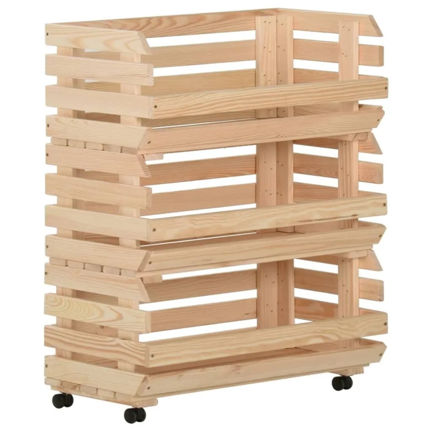 vidaXL Gemüsewagen 77x30x80 cm Massivholz Kiefer 327327