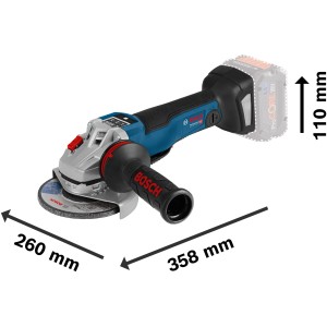 Bosch Professional Akku-Winkelschleifer GWS 18V-10 PSC mit Akkus und Ladegerät in L-Boxx.