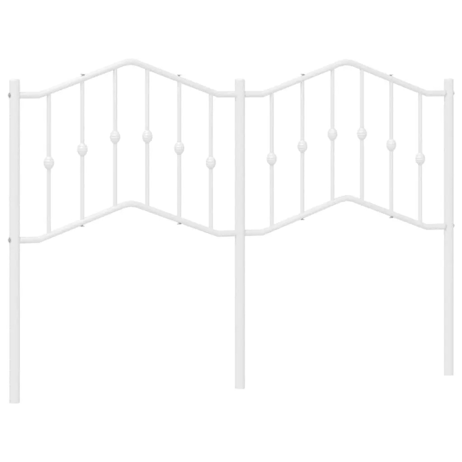 vidaXL Ersatz-Kopfteil Metall Weiß 150 cm 373872