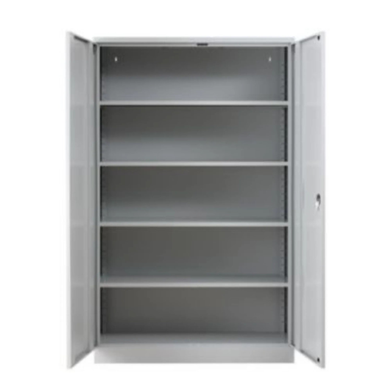 PROREGAL Stahlschrank Bee 8 Fachböden HxBxT 195 x 120 x 42 cm Pulverbeschichtetes Fachbodenmaterial Grau & Grau