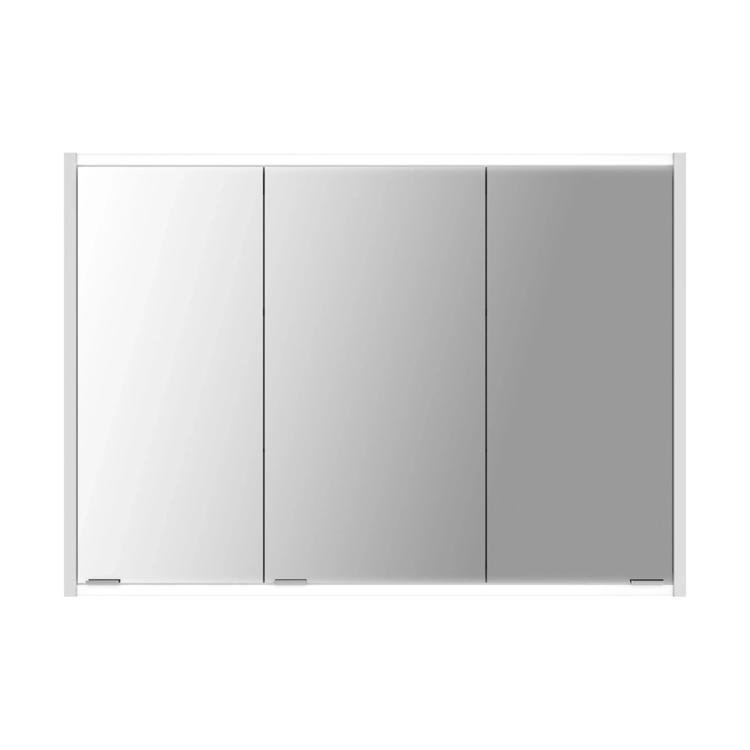 Jokey Spiegelschrank Batu 100 cm, weiß hochglänzend, mit LED-Beleuchtung.