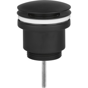 baliv Push-Ventil PV-3420, schwarz-matt, für Waschbecken mit Überlauf.