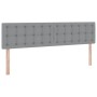 vidaXL Bett mit LED-Lichtleisten Hellgrau 200 x 200 cm Stoff 3371591_11