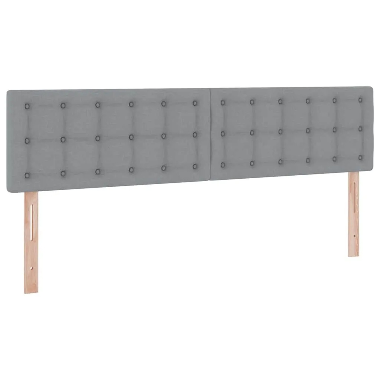 vidaXL Bett mit LED-Lichtleisten Hellgrau 200 x 200 cm Stoff 3371591_11