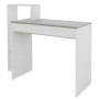 ML-Design Schreibtisch mit Regal, Beton-Optik Tischplatte, weißes Gestell, 110x72x40cm.