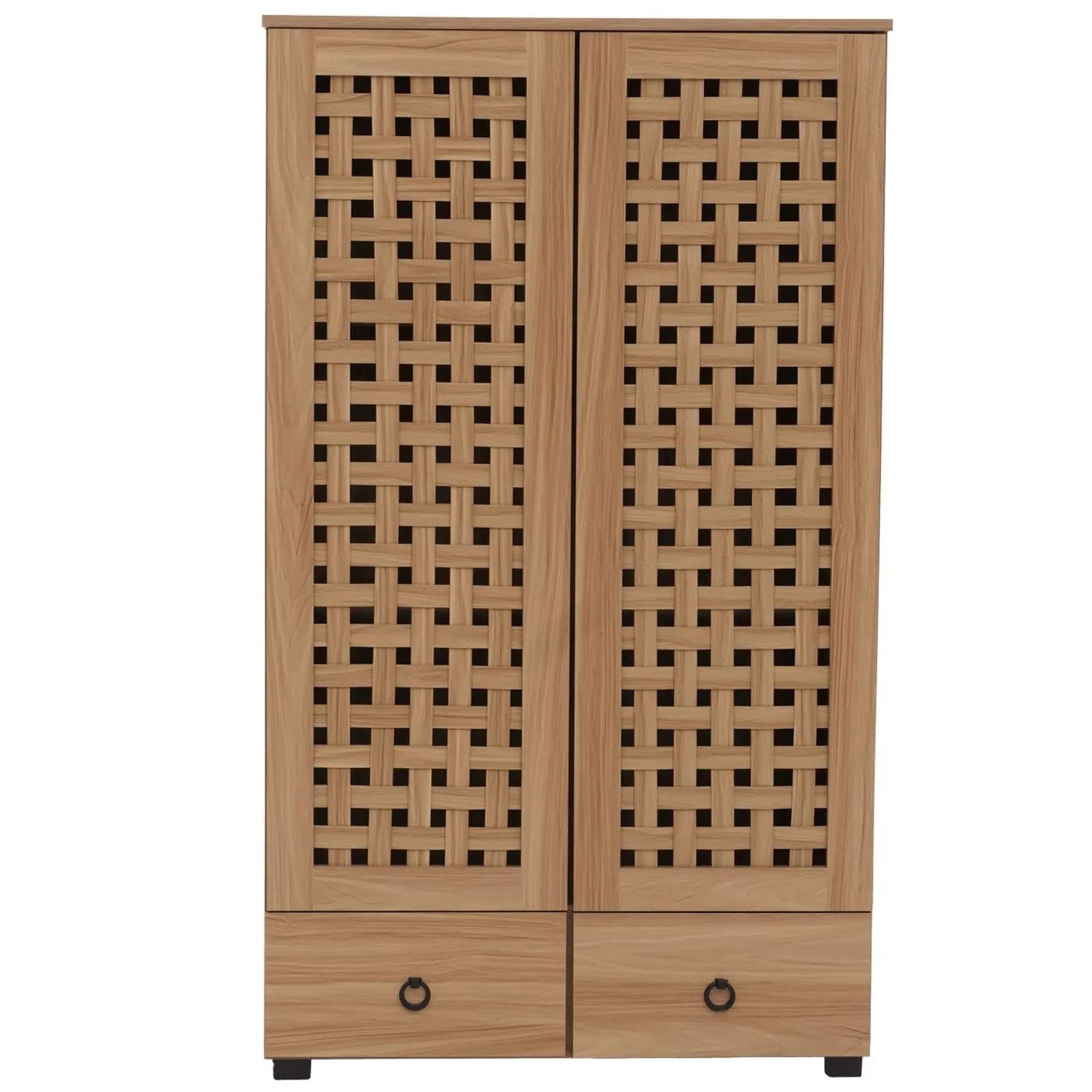 MCW Schrank N87 3D-Flecht-Design Soft-Close 138x80x36cm Braun_10