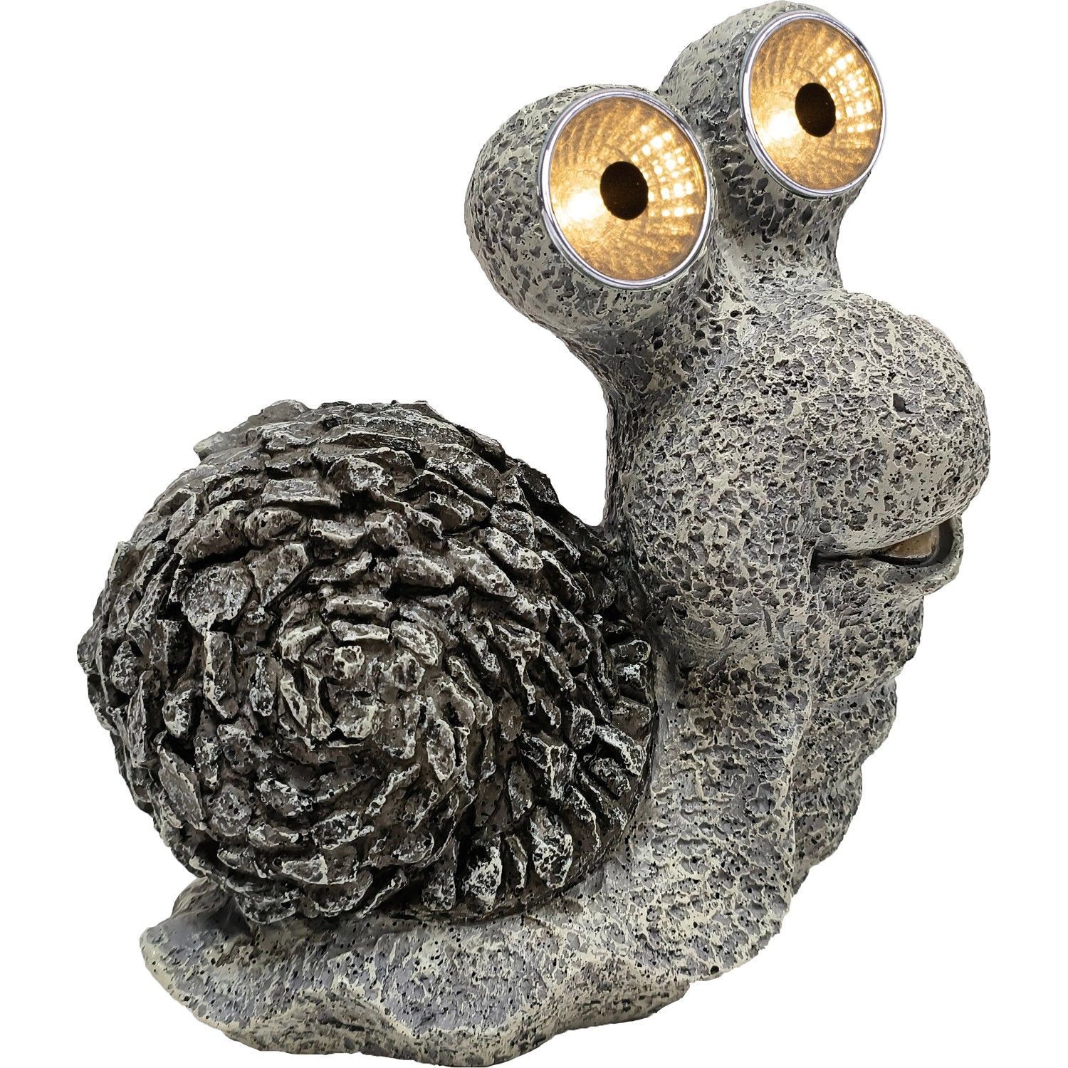 Solar Schnecke Naturstein 19,5 cm x 10,5 cm x 20 cm