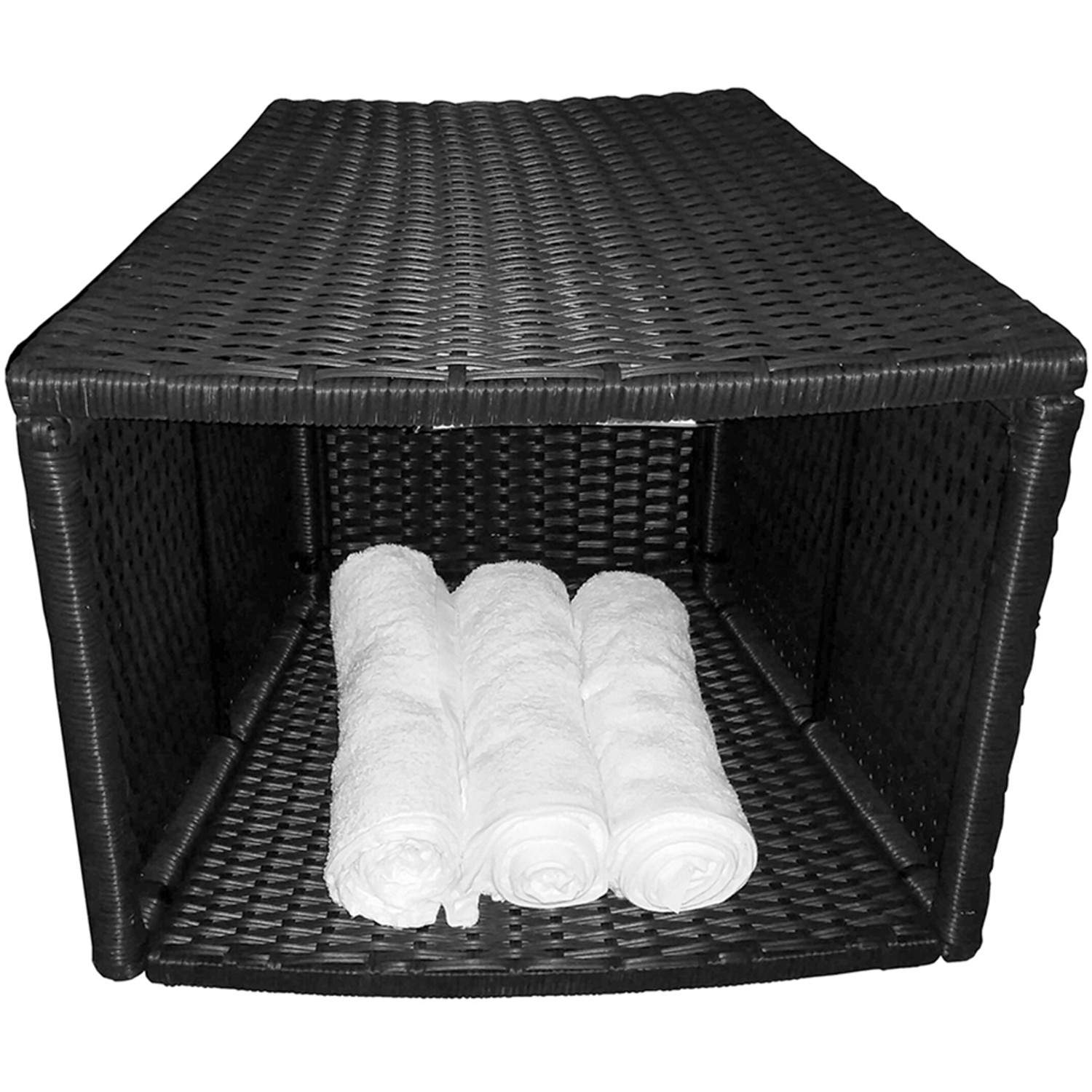 Canadian Spa Beistelltisch Braun für runde Whirlpools 58 cm  x 50 cm  x 45 cm