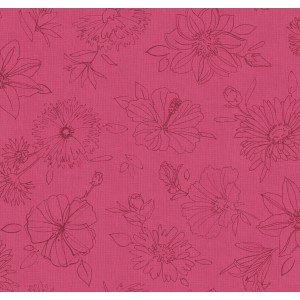 d-c-fix Tischdecke Palmas Pink, runde Tischdecke mit Blumenmuster, Ø 150 cm