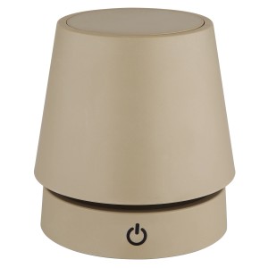 Dimmbare Globo LED-Tischleuchte Carlos, 28 cm, sandfarben matt, mit Touch-Funktion.